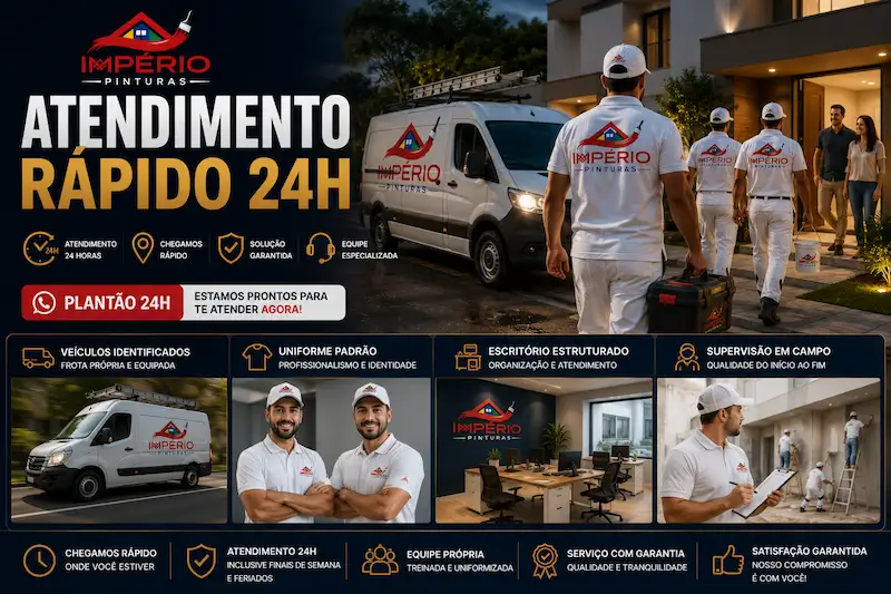 Equipe da Império Pinturas chegando para atendimento