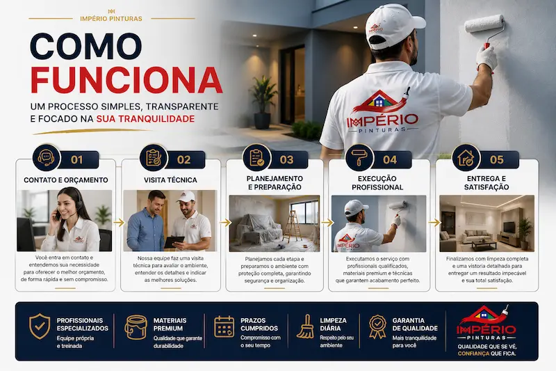 Etapas do atendimento da Império Pinturas