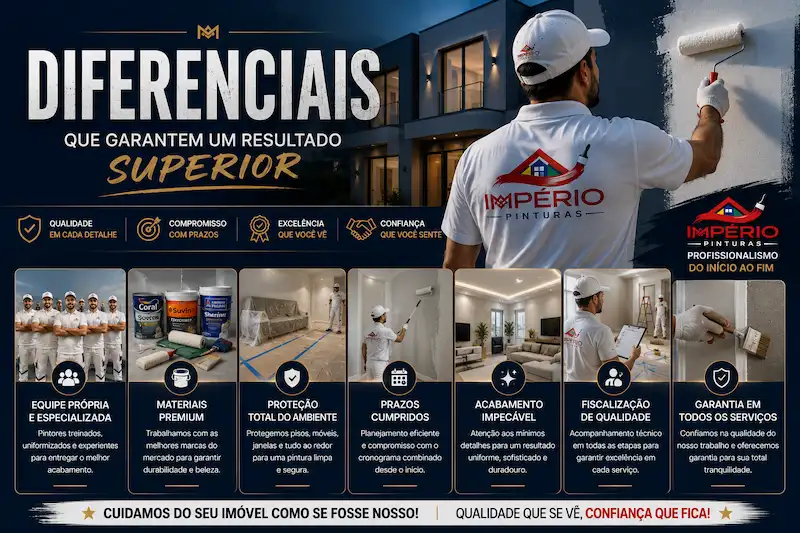 Diferenciais profissionais da Império Pinturas