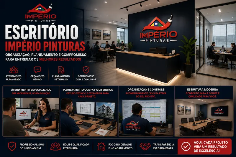 Escritório e atendimento da Império Pinturas
