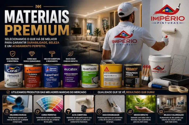 Materiais e ferramentas profissionais de pintura