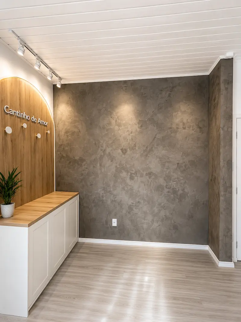 Parede decorativa concluída